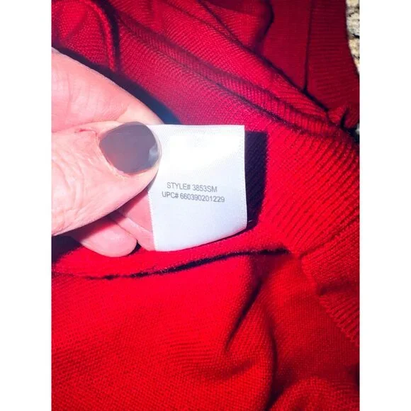 NWT Merino Wool Lightweight Alan Flusser Red VNeck Sweater Vest XL Preppy Office - Picture 6 of 9